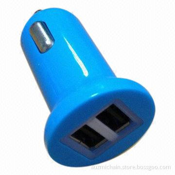 Mini Dual USB 2.A Car Adapter for iPad/iPhone, Sufficient 2A Current